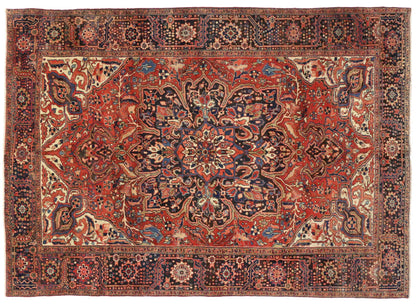 9 x 13 Vintage Persian Heriz Rug 76777