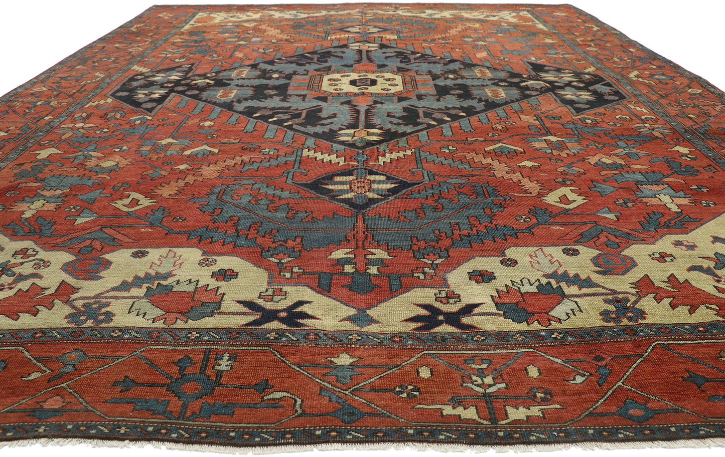 11 x 14 Antique Persian Serapi Rug 76781