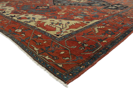 11 x 14 Antique Persian Serapi Rug 76781