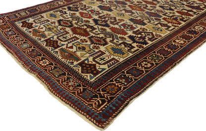 4 x 7 Antique Caucasian Shirvan Rug 76782