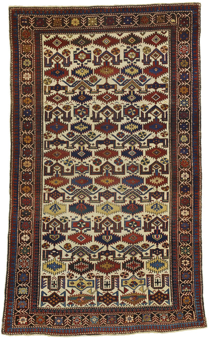 4 x 7 Antique Caucasian Shirvan Rug 76782