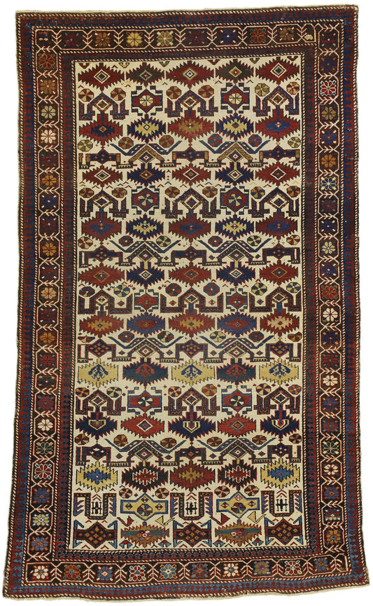 4 x 7 Antique Caucasian Shirvan Rug 76782