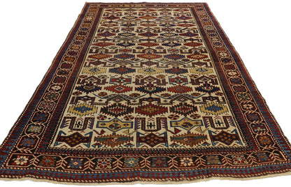 4 x 7 Antique Caucasian Shirvan Rug 76782