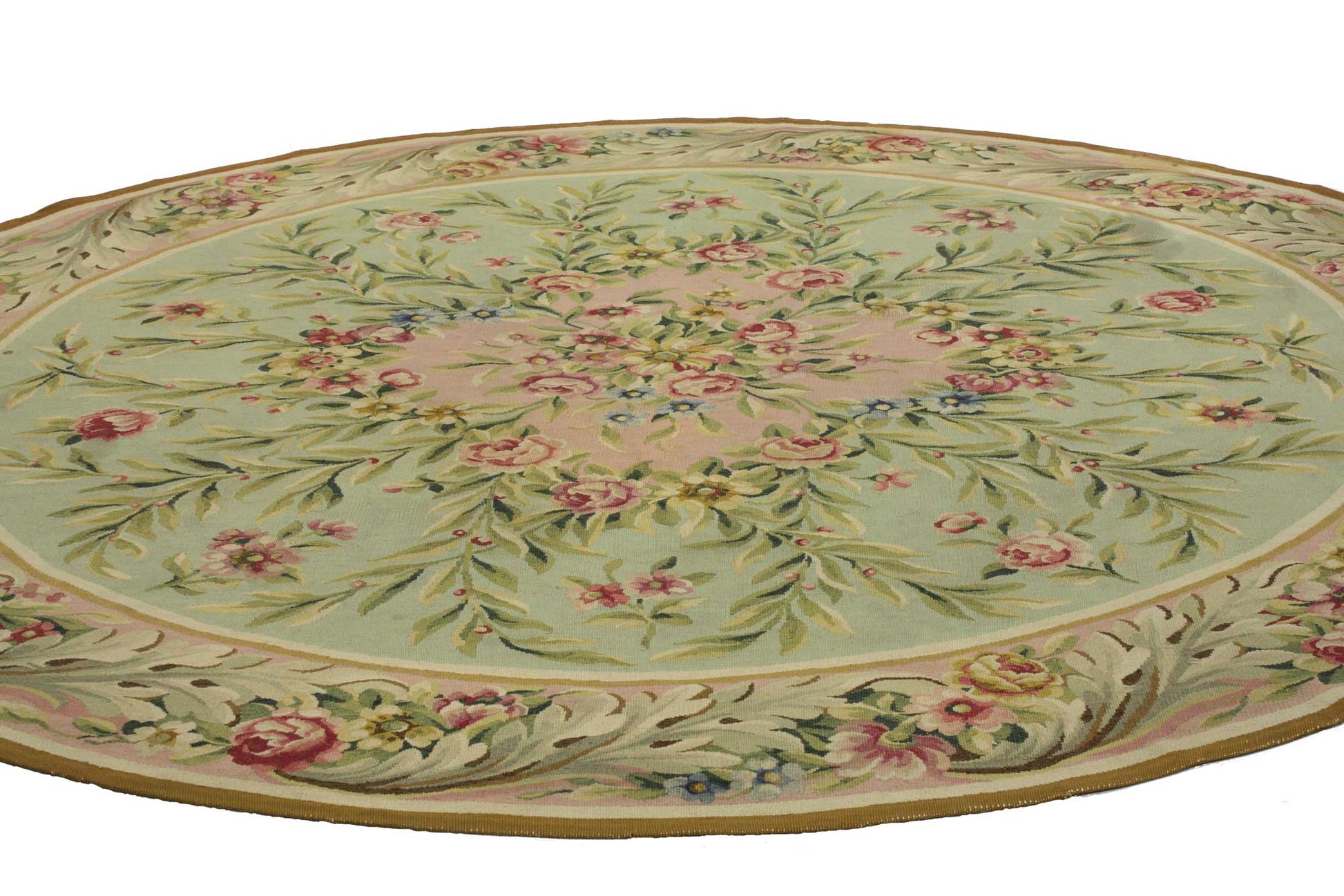 8 x 8 Antique Aubusson Rug 76784