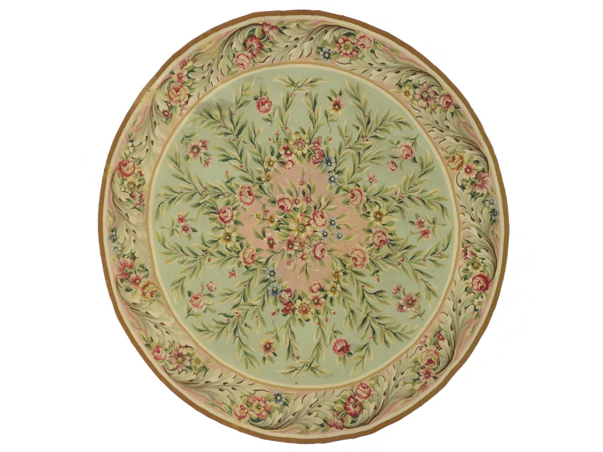 8 x 8 Antique Aubusson Rug 76784