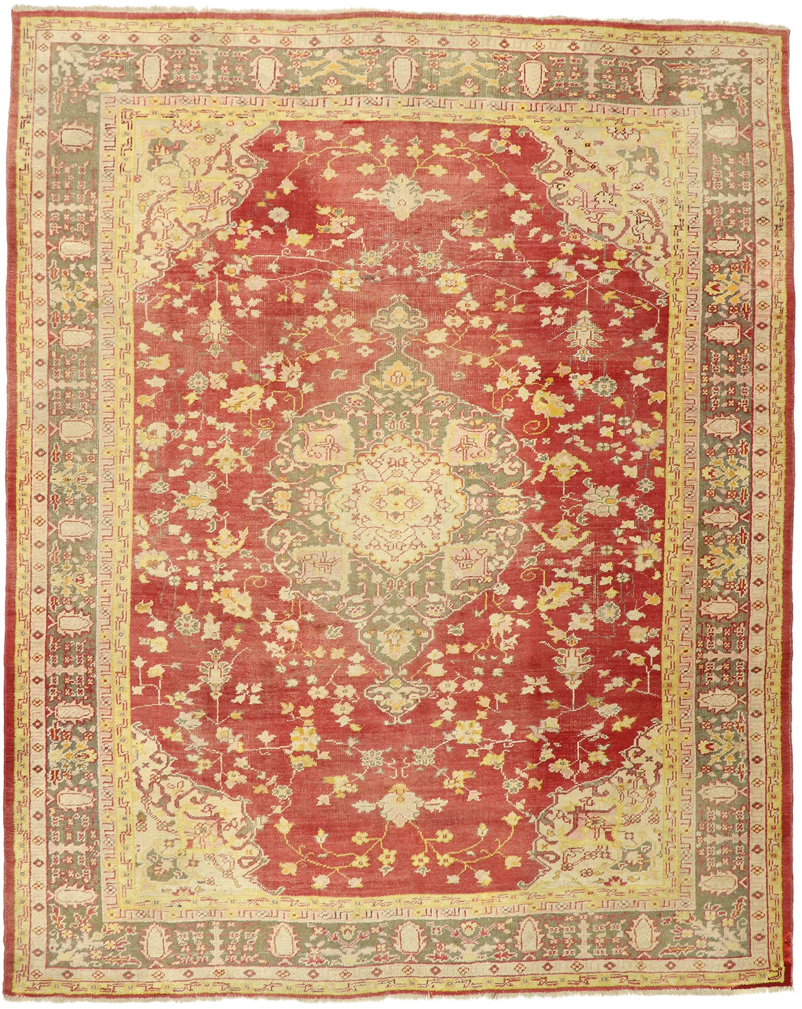 10 x 12 Antique Turkish Oushak Rug 76787