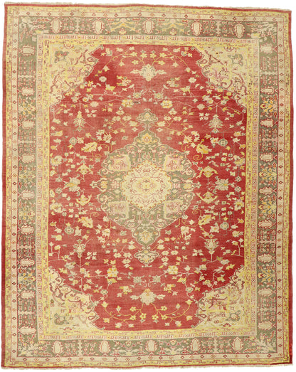 10 x 12 Antique Turkish Oushak Rug 76787