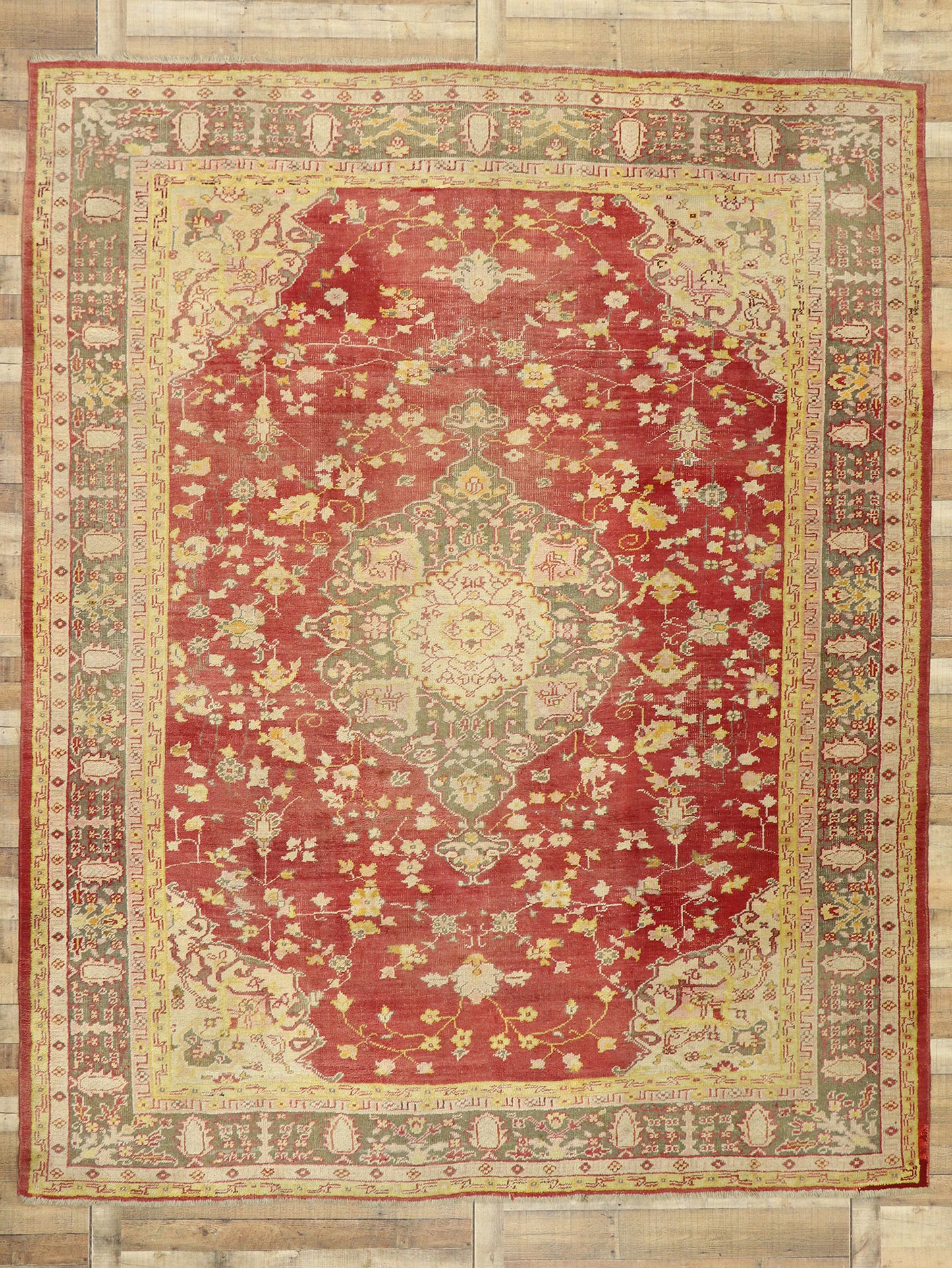 10 x 12 Antique Turkish Oushak Rug 76787