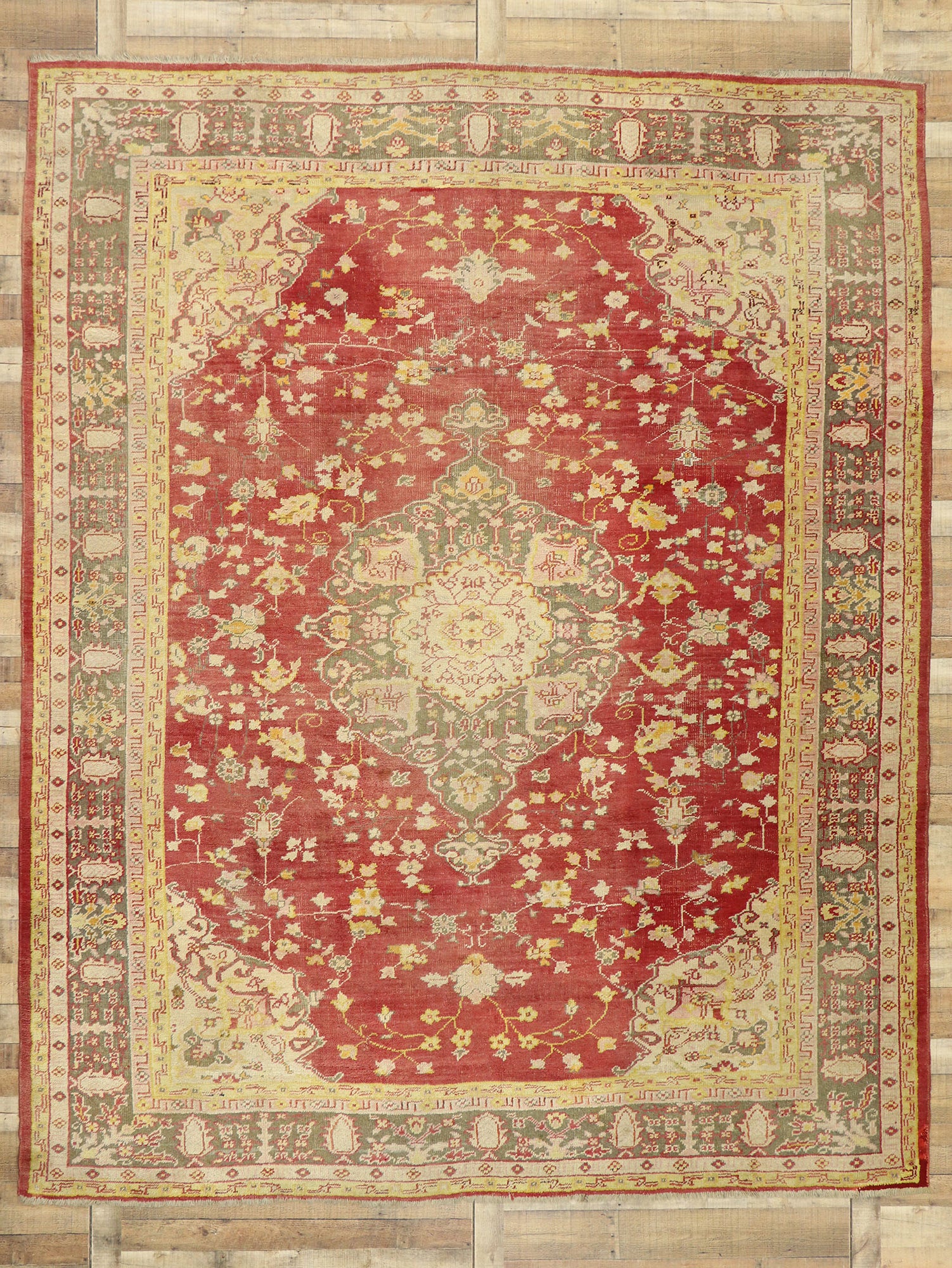 10 x 12 Antique Turkish Oushak Rug 76787