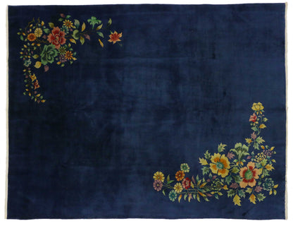 9 x 11 Antique Art Deco Rug 76788