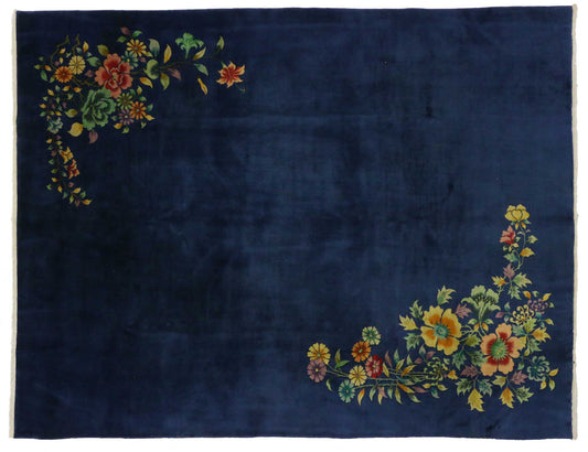9 x 11 Antique Art Deco Rug 76788