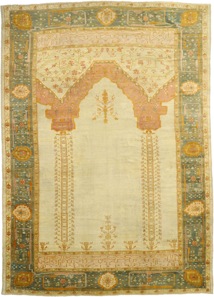 12 x 17 Antique Turkish Oushak Rug 76789