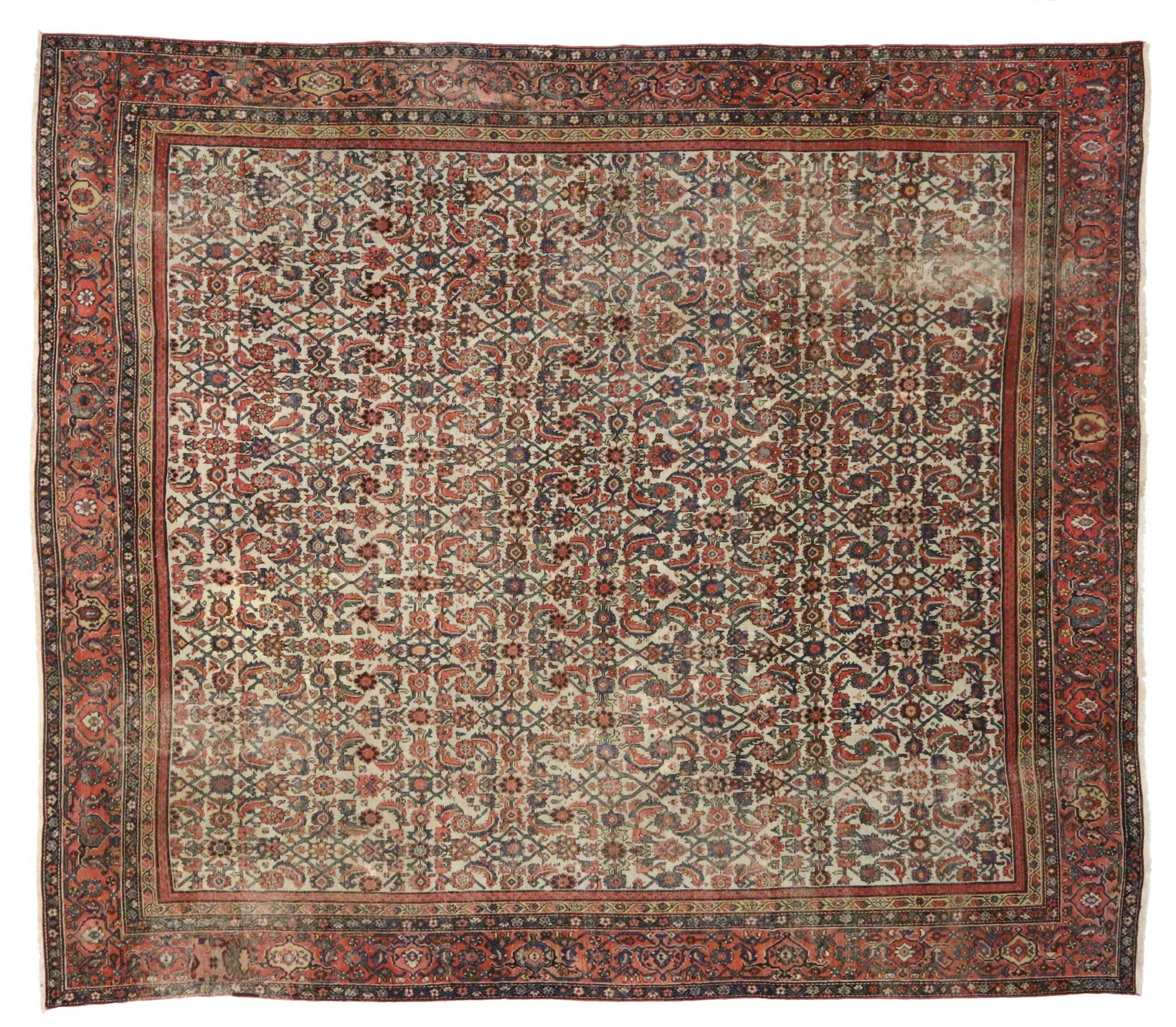 14 x 16 Antique Persian Mahal Rug 76790