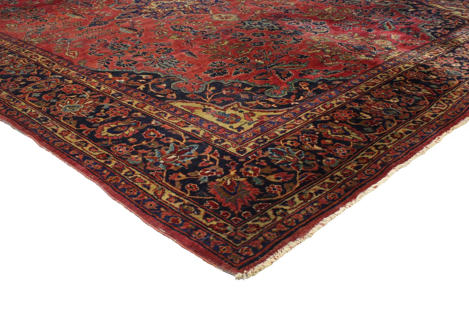 9 x 12 Antique Sarouk Rug 76794