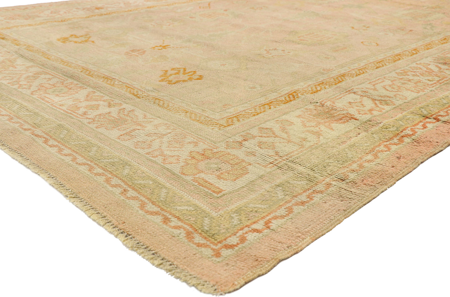 7 x 11 Antique Turkish Oushak Rug 76804