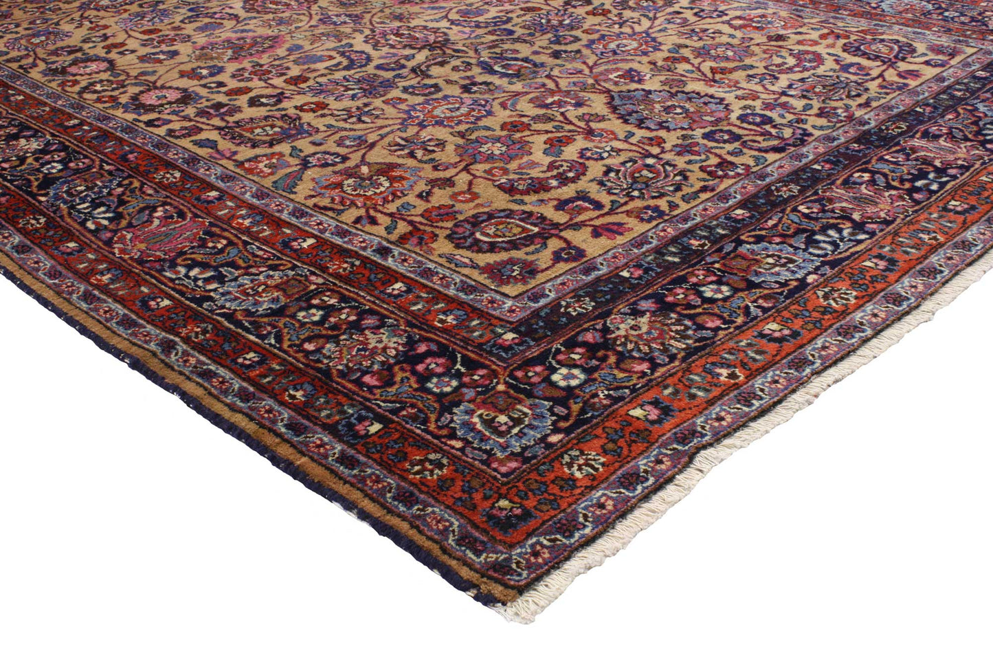 7 x 10 Antique Persian Mashhad Rug 76808