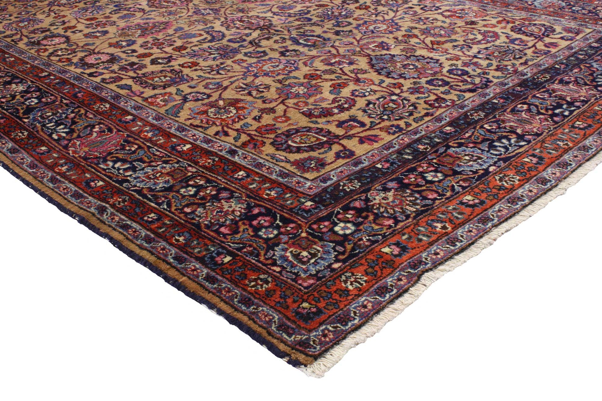 7 x 10 Antique Persian Mashhad Rug 76808
