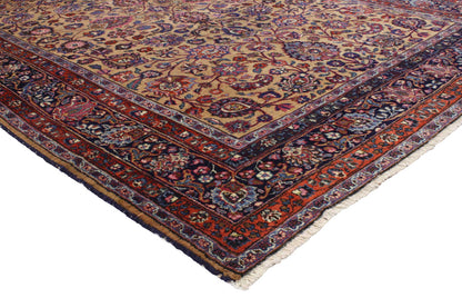 7 x 10 Antique Persian Mashhad Rug 76808