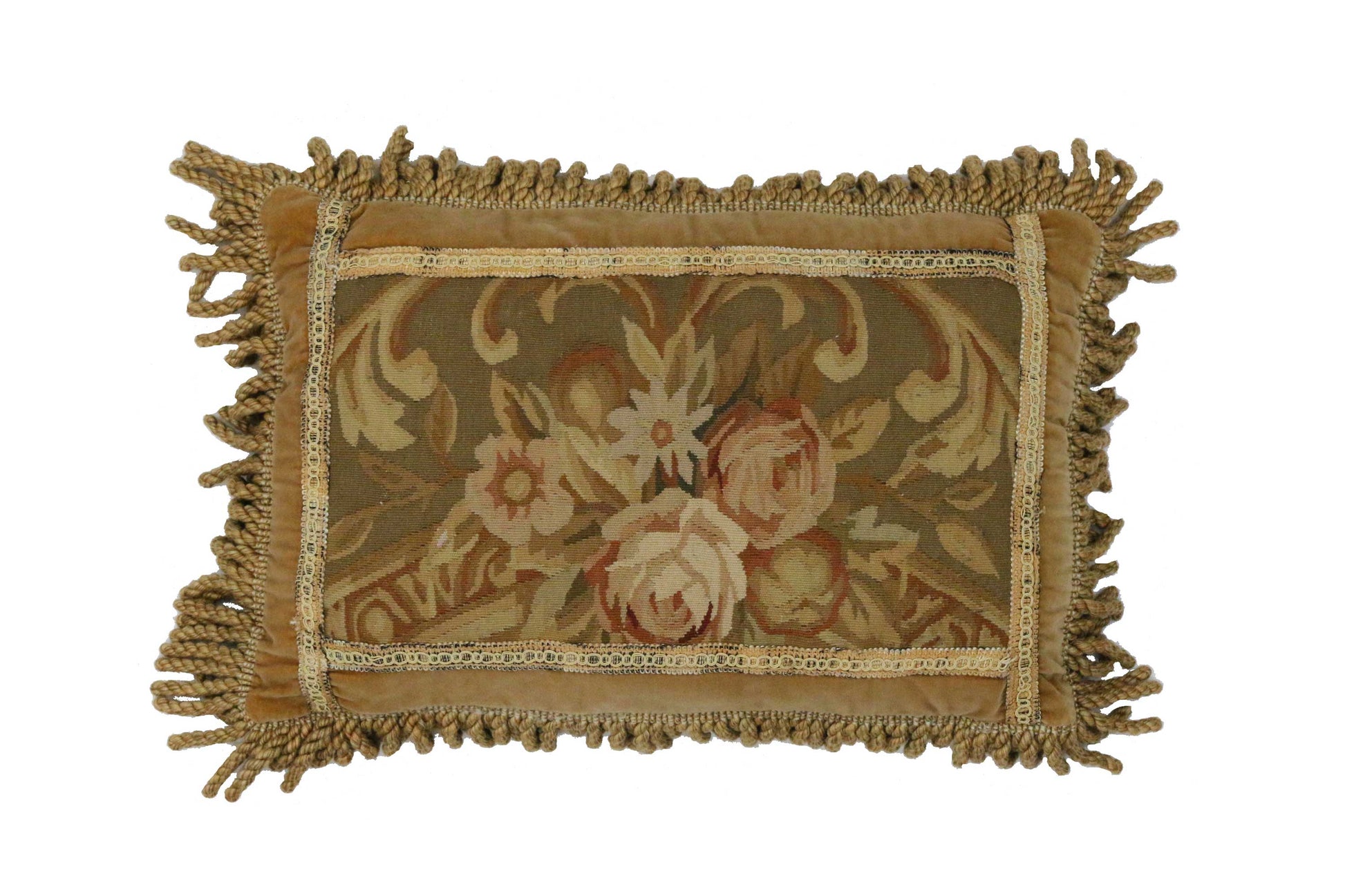 23" x 15" European Aubusson Tapestry Pillow 76811