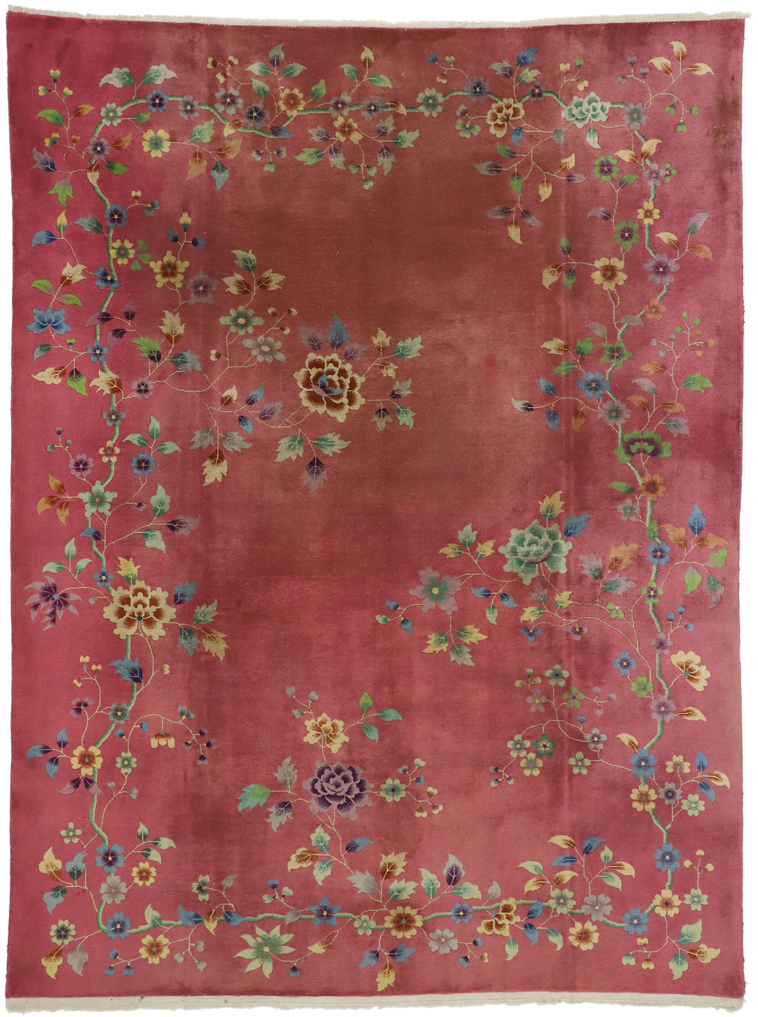 9 x 11 Antique Art Deco Rug 76813