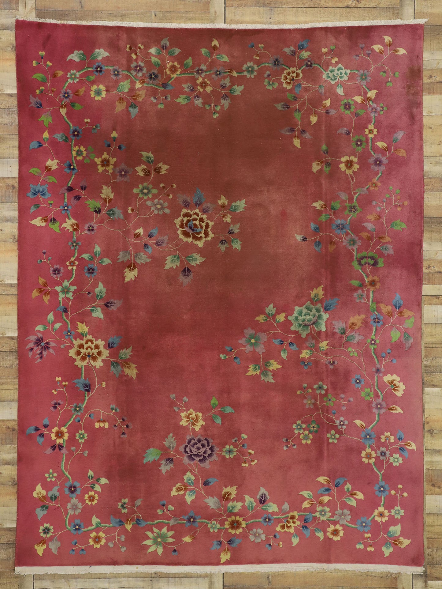 9 x 11 Antique Art Deco Rug 76813