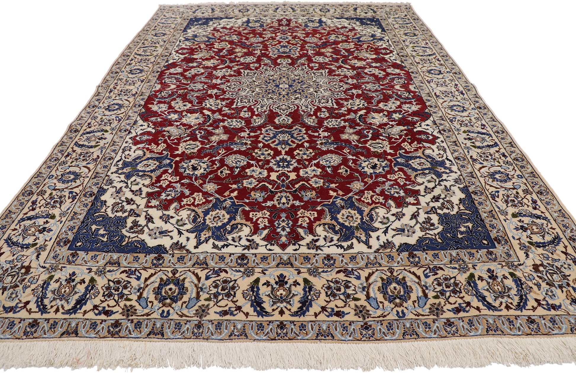 7 x 11 Vintage Nain Rug 76818