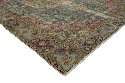 8 x 11Distressed Antique Persian Tabriz Rug 76828
