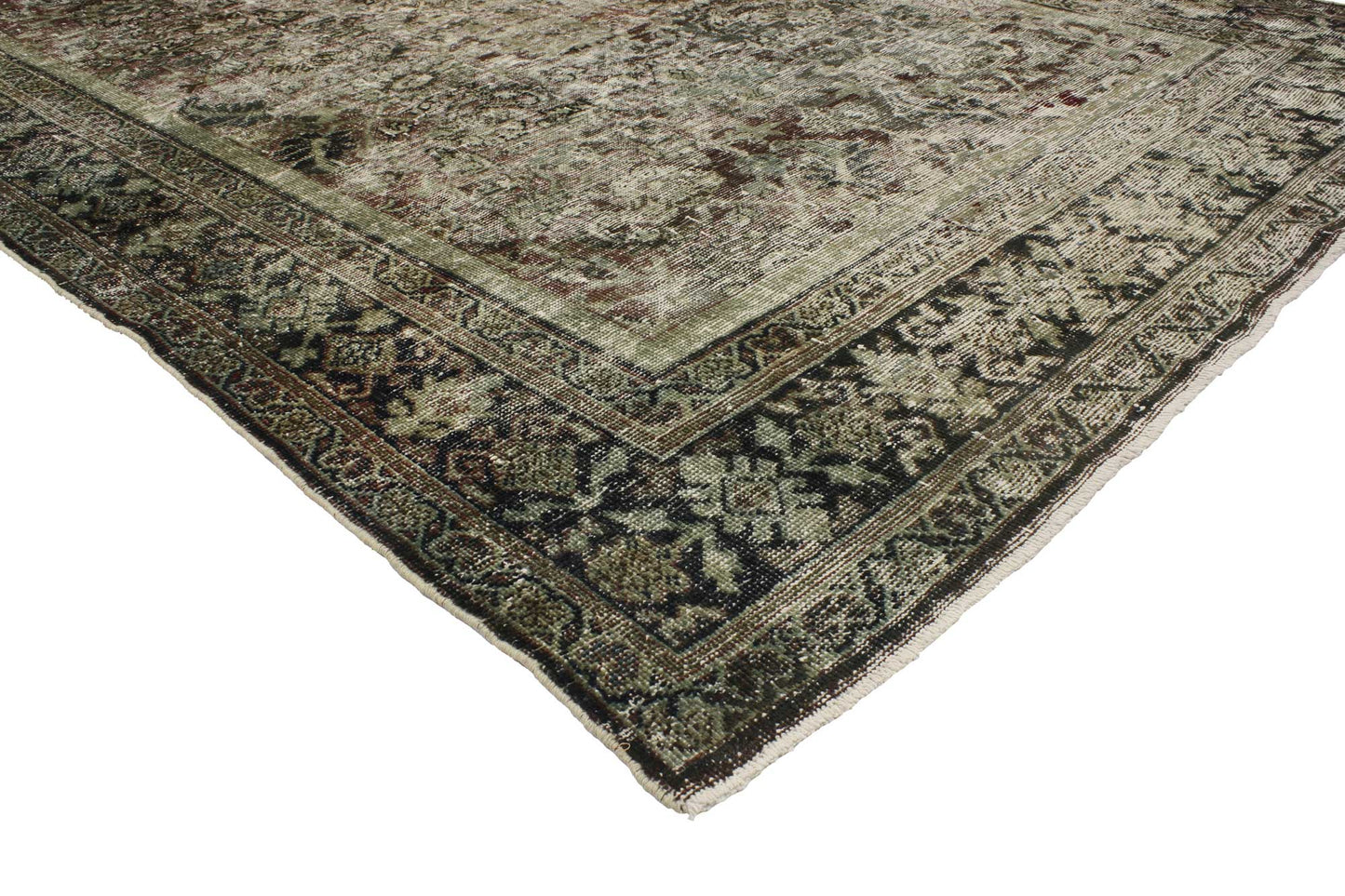 7 x 10 Antique Persian Mahal Rug 76831