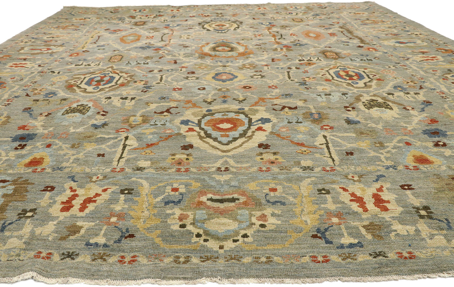 12 x 15 Modern Blue Persian Sultanabad Rug 76835