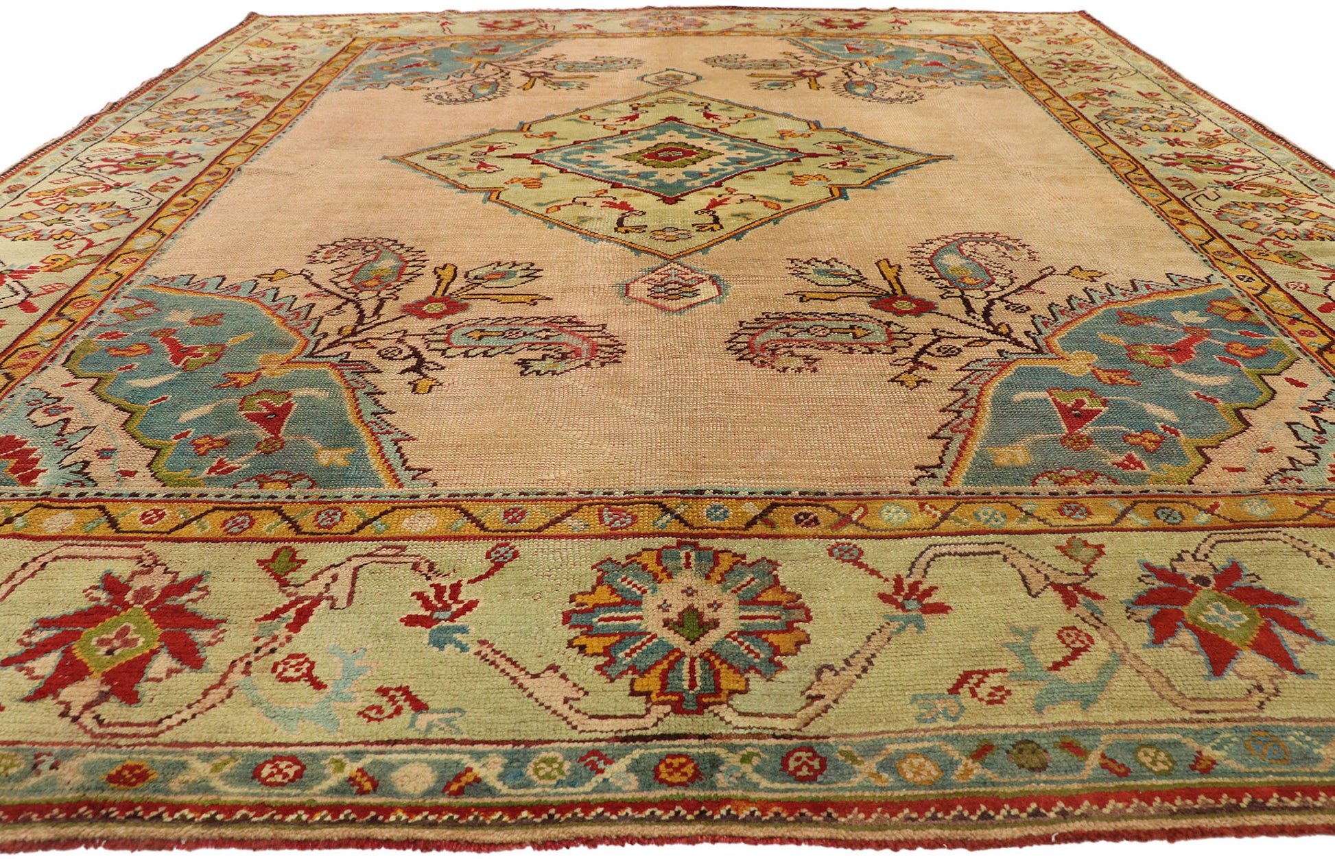 11 x 13 Antique Turkish Oushak Rug 76838