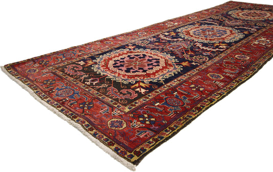 4 x 10 Vintage Persian Heriz Rug 76842