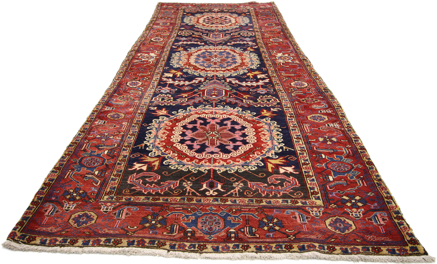 4 x 10 Vintage Persian Heriz Rug 76842