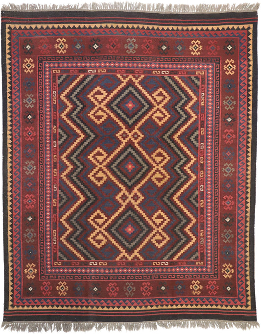 9 x 10 Antique Turkish Kilim Rug 76847