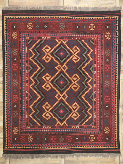 9 x 10 Antique Turkish Kilim Rug 76847