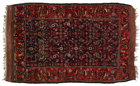 5 x 7 Antique Kurd Rug 76848
