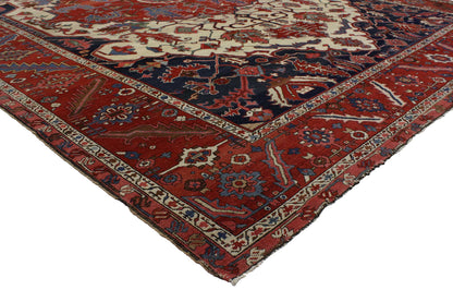 12 x 15 Antique Persian Serapi Rug 76849