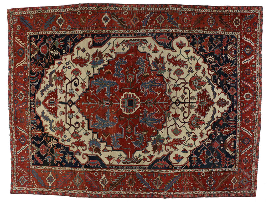 12 x 15 Antique Persian Serapi Rug 76849