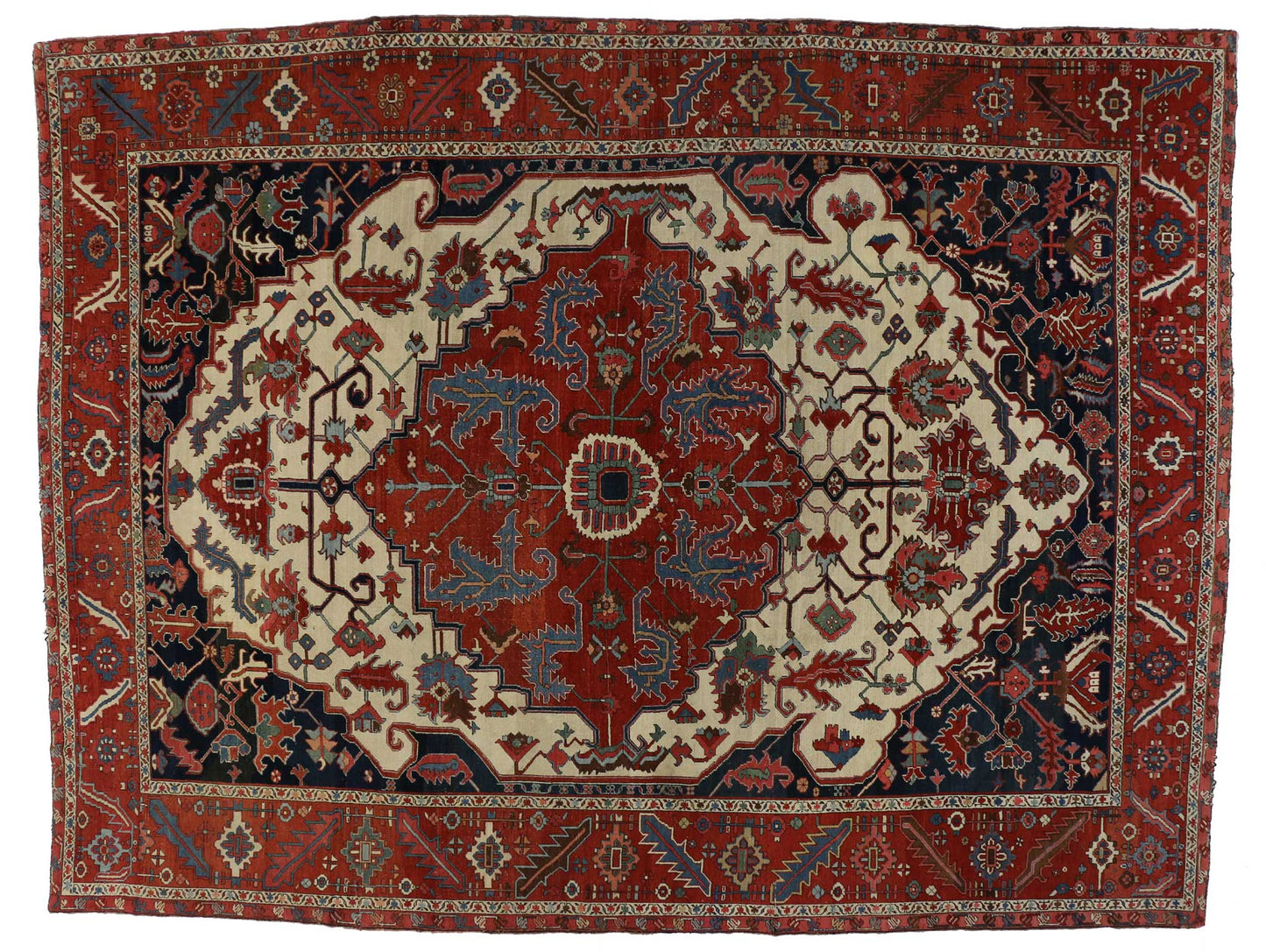 12 x 15 Antique Persian Serapi Rug 76849