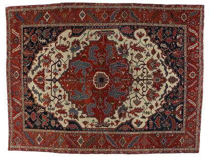 12 x 15 Antique Persian Serapi Rug 76849