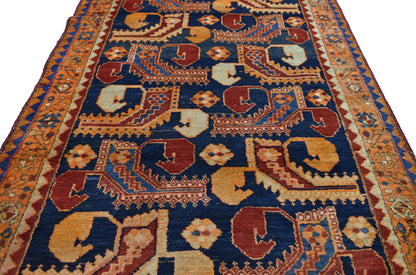 4 X 10 Antique Persian Hamadan Rug 76851
