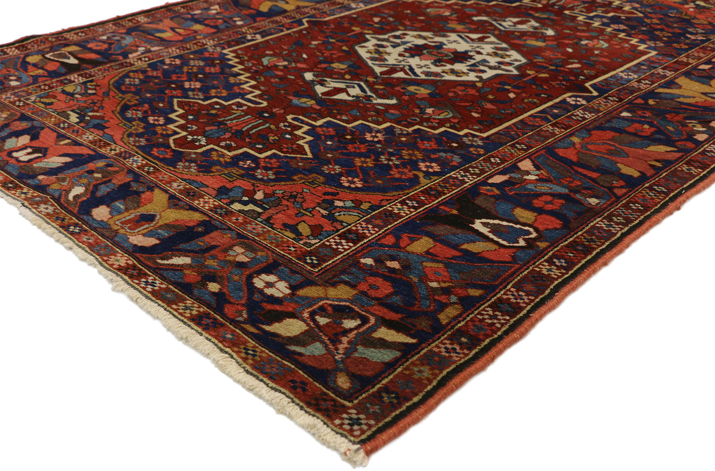 5 x 6 Antique Persian Bakhtiari Rug 76853