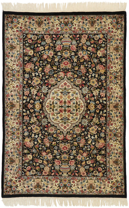 4 x 6 Vintage Pakistani Floral Rug 76854
