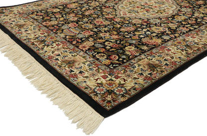 4 x 6 Vintage Pakistani Floral Rug 76854