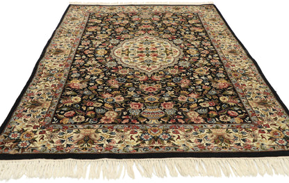 4 x 6 Vintage Pakistani Floral Rug 76854