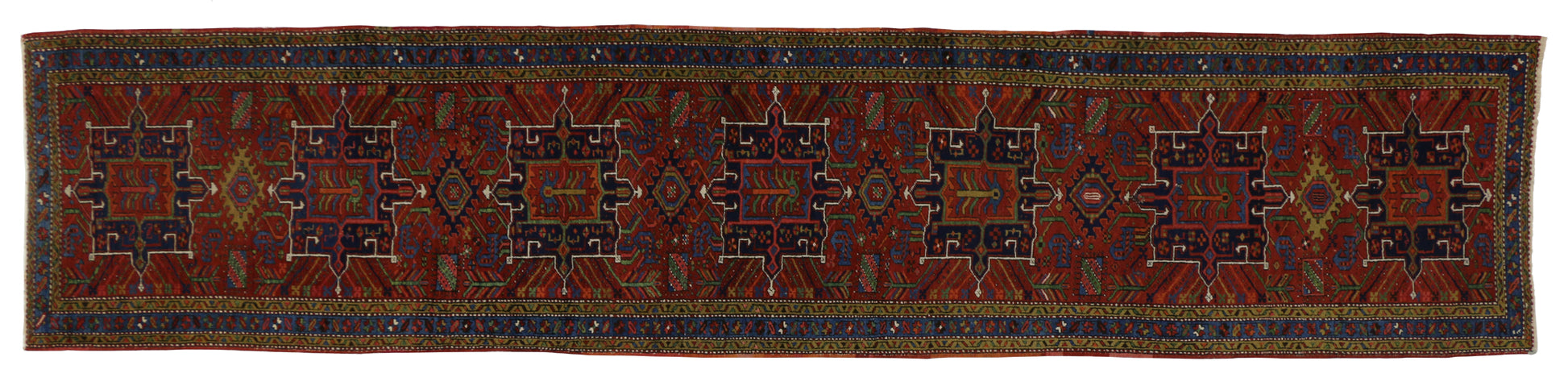 3 x 15 Antique Persian Heriz Rug 76856