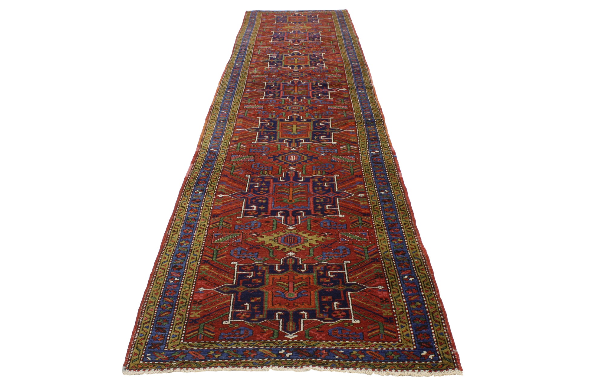 3 x 15 Antique Persian Heriz Rug 76856