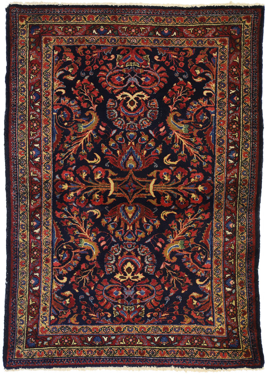 4 x 5 Antique Persian Lilihan Rug 76857