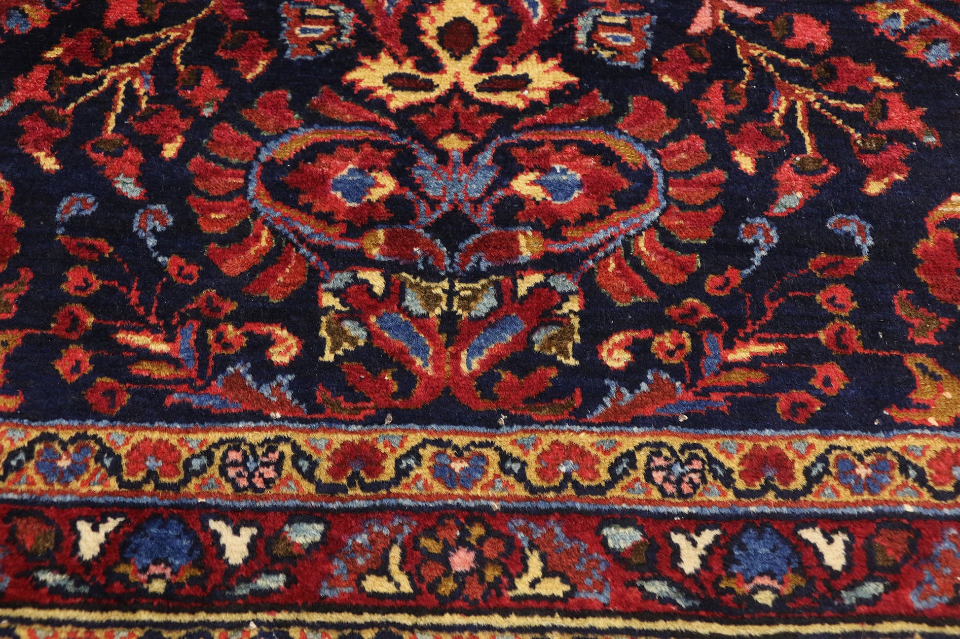 4 x 5 Antique Persian Lilihan Rug 76857