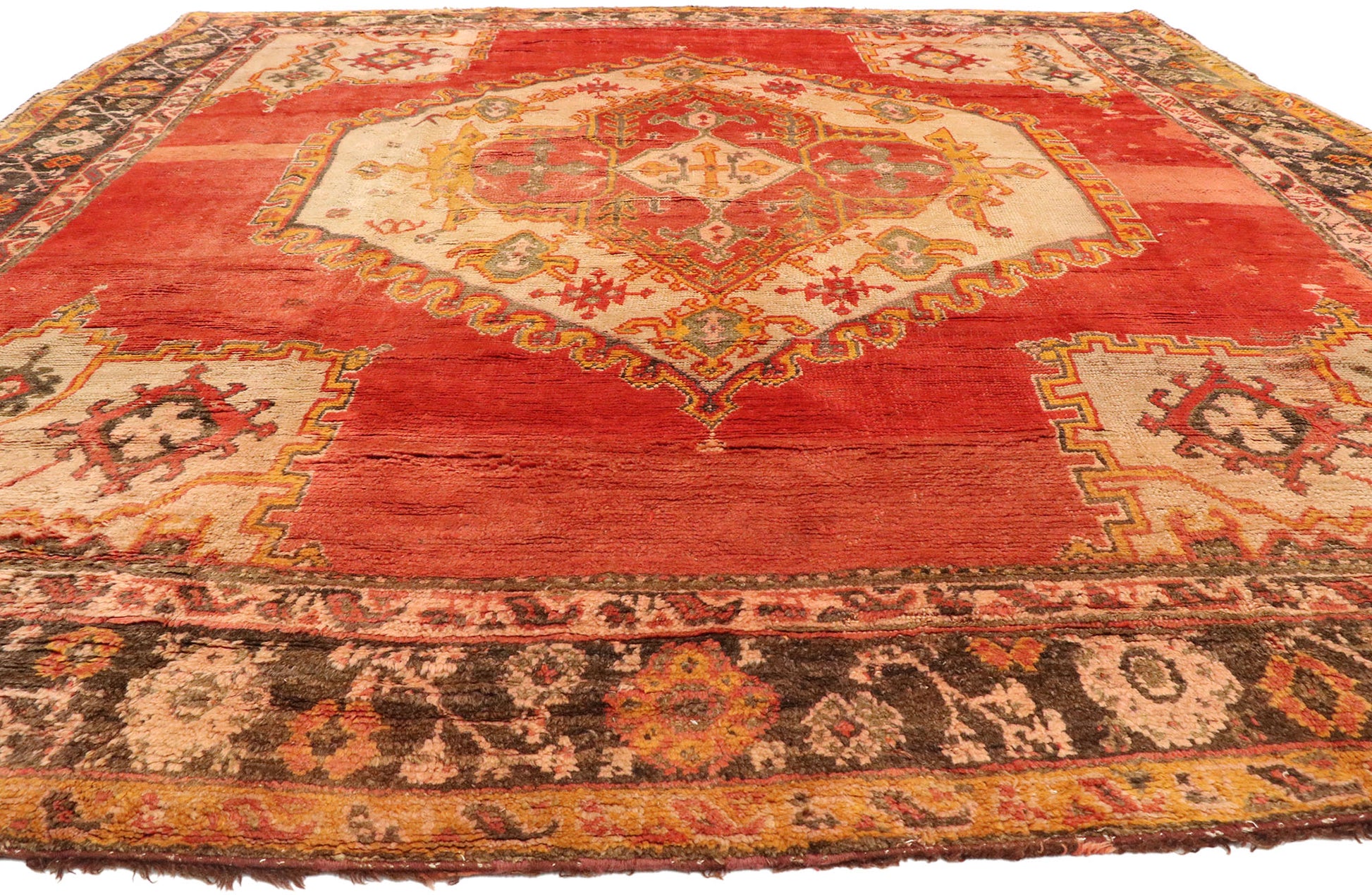 12 x 13 Antique Turkish Oushak Rug 76859