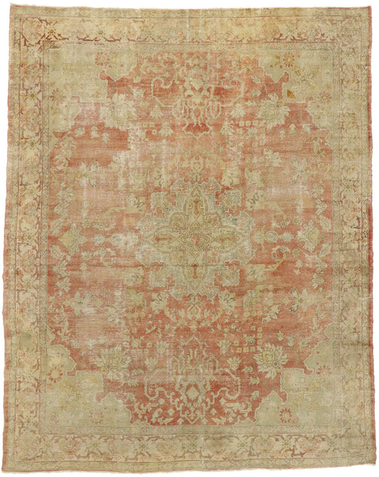 9 x 12 Antique Turkish Oushak Rug 76860